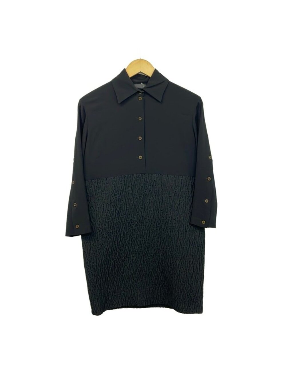 Fendi Dress S Black Long Sleeve Gather